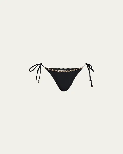 Ramy Brook Braided Benni Bikini Bottoms In Black