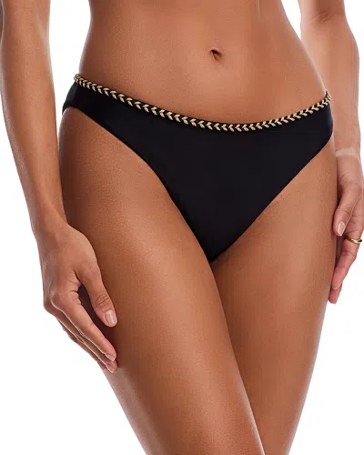 Ramy Brook Braided Mona Bikini Bottom In Black