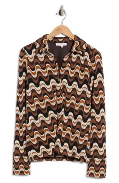 Ramy Brook Brandi Long Sleeve Top In Multi