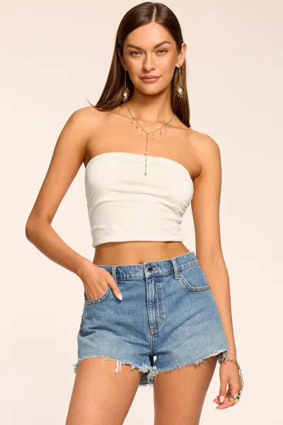 Ramy Brook Bria Studded Denim Short In Neutral