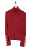 Ramy Brook Brianna Metallic Turtleneck Sweater In Caber