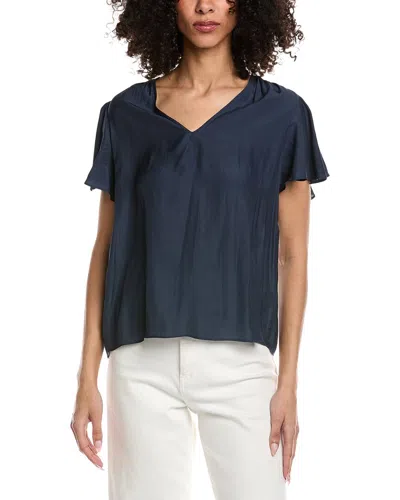 Ramy Brook Bronta Short Sleeve Top In Blue
