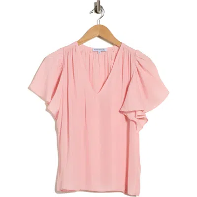 Ramy Brook Bronta Short Sleeve Top In Pink