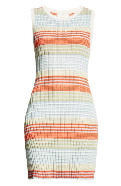 Ramy Brook Cailin Sleeveless Dress In Bright Lily Stripe In Gray