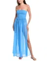 Ramy Brook Calista Strapless Georgette Cover-up Dress In Serene Blue