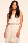 Ramy Brook Cambridge Lace Inset Strapless Dress In White