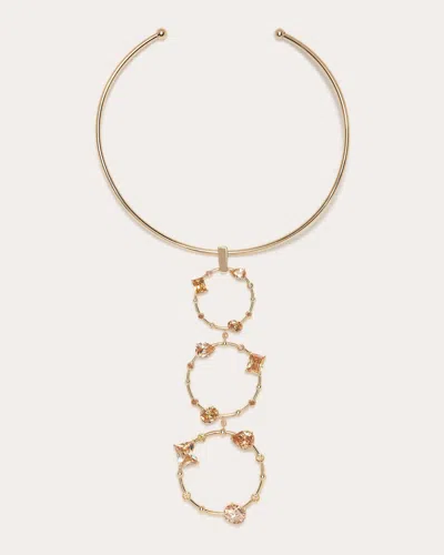 Ramy Brook Camile Gemstone Circular Necklace In Gold