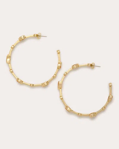Ramy Brook Camile Gemstone Hoop Earrings In Gold