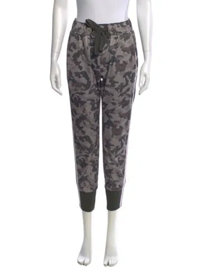 Pre-owned Ramy Brook Camouflage Print Straight Leg Pants In Gray
