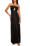 Ramy Brook Camryn Cutout Bead-embellished Halter Gown