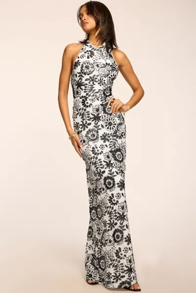 Ramy Brook Candice Sequin High Neck Gown In Multi