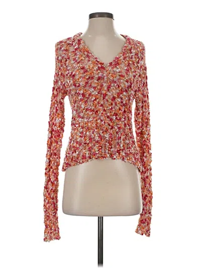 Pre-owned Ramy Brook Cardigan Sweater In Orange