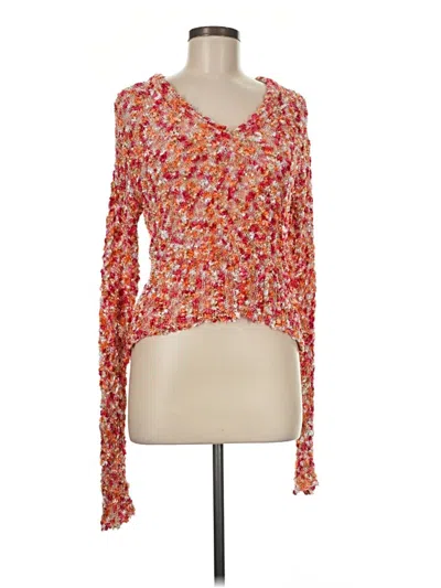 Pre-owned Ramy Brook Cardigan Sweater In Orange