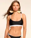 Ramy Brook Cari Colorblock Scoop Neck Bikini Top