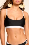 Ramy Brook Cari Metallic Trim Bikini Top