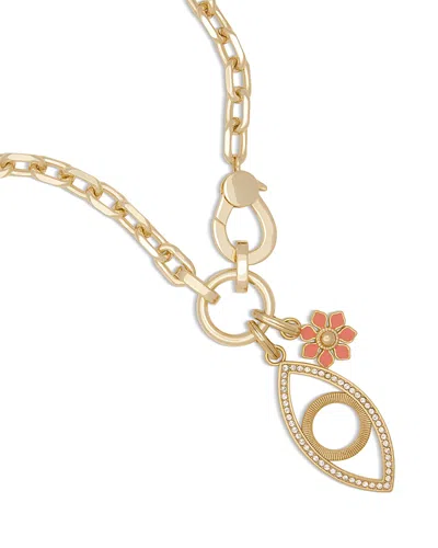 Ramy Brook Carina Pave Evil Eye & Flower Pendant Necklace, 17 In Gray