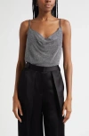 Ramy Brook Carla Metallic Cowl Neck Camisole In Gray