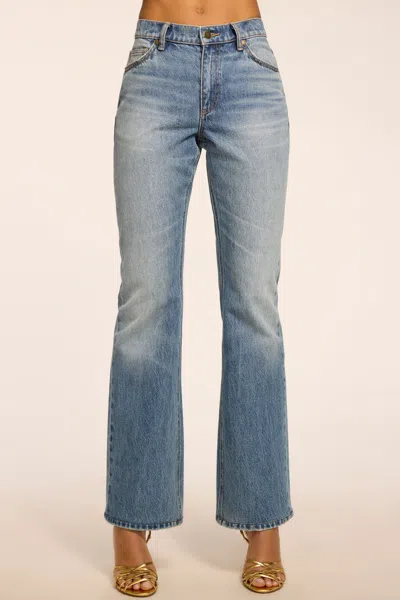 Ramy Brook Carla Mid Rise Flare Jean In Brown