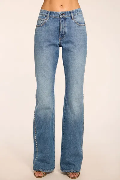 Ramy Brook Carla Studded Boot Cut Jean In Blue