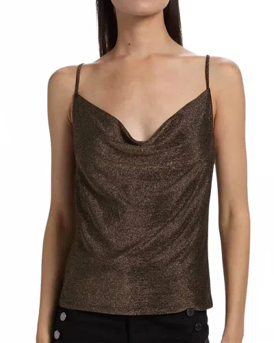Ramy Brook Carla Tank Top In Gold Knit In Brown