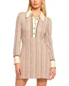 Ramy Brook Carolina Sequin Knit Long Sleeve Mini Dress In Sequin Stripe