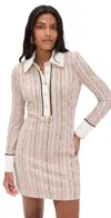 Ramy Brook Carolina Sequin Knit Long Sleeve Mini Dress In Sequin Stripe