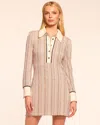 Ramy Brook Carolina Sequin Knit Long Sleeve Mini Dress In Sequin Stripe