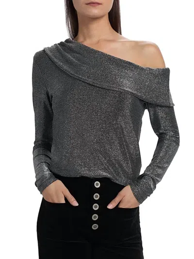 Ramy Brook Carrie Top In Silver Knit In Multi