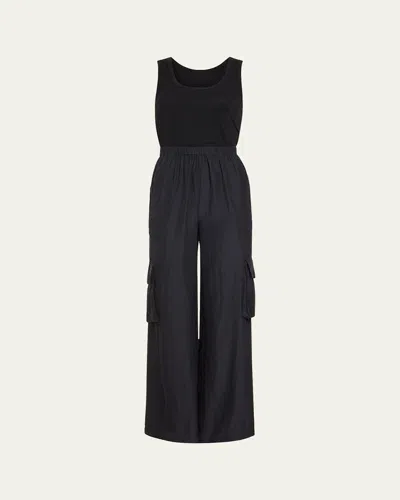 Ramy Brook Carys Cargo Jumpsuit In Black