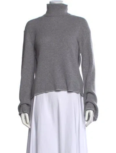 Pre-owned Ramy Brook Cashmere Turtleneck Sweater W/ Tags In Gray