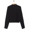Ramy Brook Cassidy Mock Neck Wool Sweater In Black