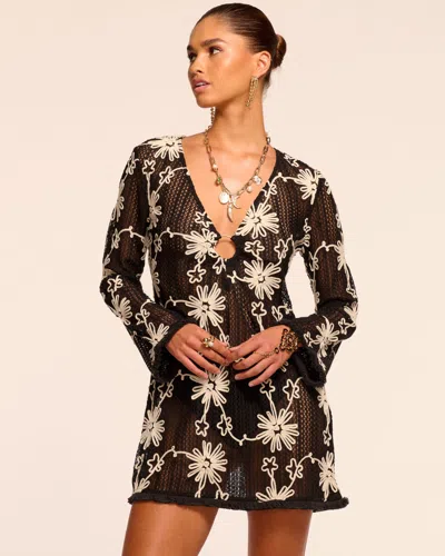 Ramy Brook Cassie Embroidered Coverup Mini Dress In Brown