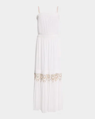 Ramy Brook Catalina Pleated Maxi Dress In White