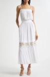 Ramy Brook Catalina Smocked Trim Maxi Sundress In White