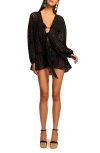 Ramy Brook Caya Eyelet-embroidered Sun Dress Coverup In Black