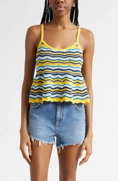 Ramy Brook Cecelia Pointelle Knit Tank In Multi