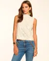 Ramy Brook Cellina Sequin Mock Neck Tank Top In Neutral