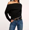 Ramy Brook Chance One-shoulder Sweater In Black