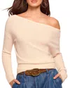 Ramy Brook Chance Wool Off-the-shoulder Sweater In Neutral