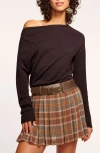 Ramy Brook Chance Wool Off The Shoulder Sweater In Desert Brown