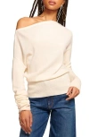 Ramy Brook Chance One-shoulder Wool Sweater In Ivory