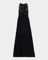 Ramy Brook Chantal Sequined Plunging Cutout Gown In Black