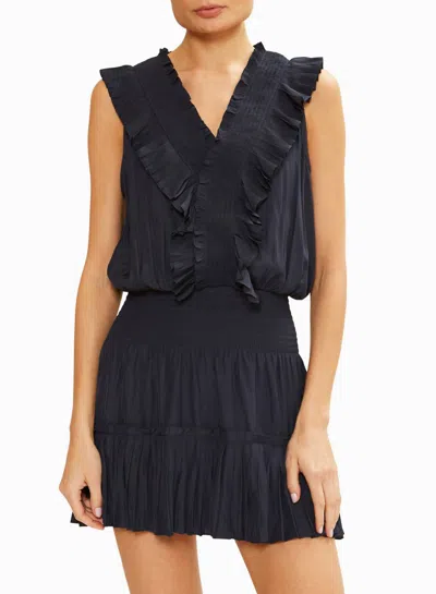 Ramy Brook Charlene Mini Dress In Dark Navy In Black
