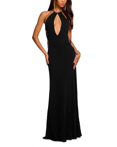 Ramy Brook Charlotte Cutout Detail Body-con Gown In Black