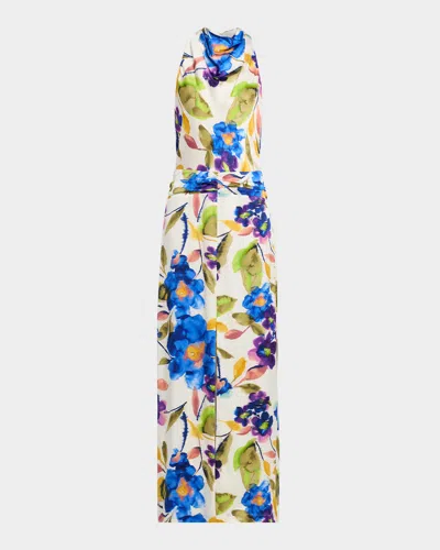 Ramy Brook Charmayne Floral-print Cowl Maxi Dress In Multi