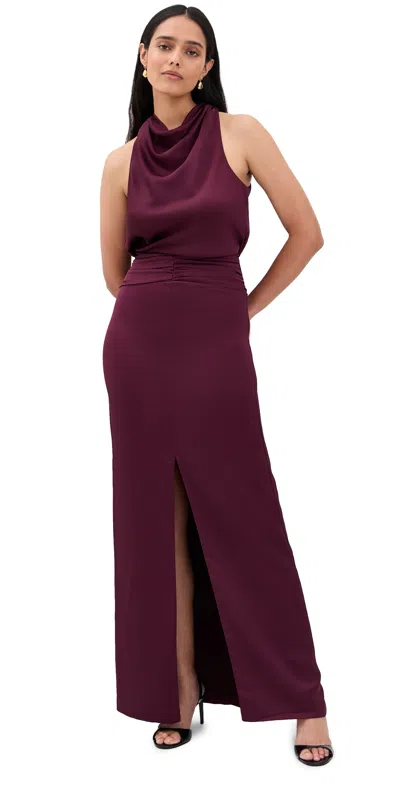 Ramy Brook Charmayne Gown Cranberry In Burgundy