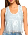 Ramy Brook Chelsey Sequin Scoop Neck Tank Top In Dream Blue Sequin