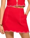 Ramy Brook Cheryl Stretch Cotton Scalloped Mini Skirt