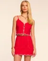 Ramy Brook Cheryl Stretch Cotton Scalloped Mini Skirt