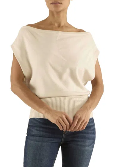 Ramy Brook Chet Off Shoulder Sweater In Bone In Neutral